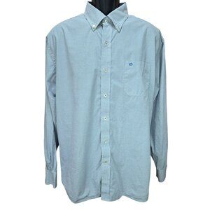 Southern Tide Mens Classic Fit Blue Check Cotton Blend Button-Down Shirt XL